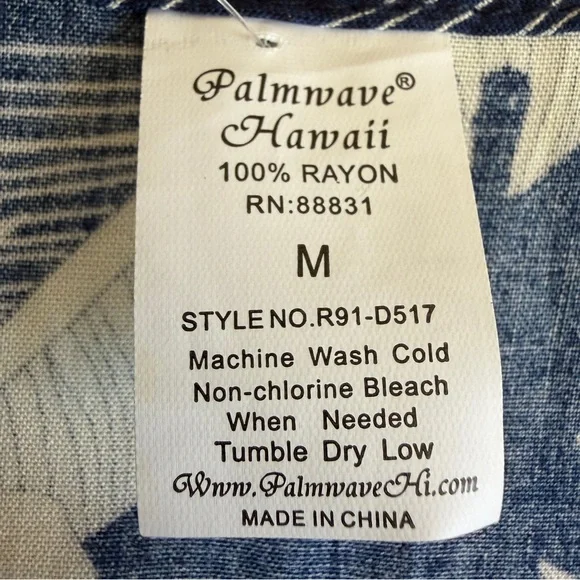 Palmwave Hawaii Women’s Sleeveless Blue & White Floral Aloha Dress Size M (NWT) - Picture 6 of 11